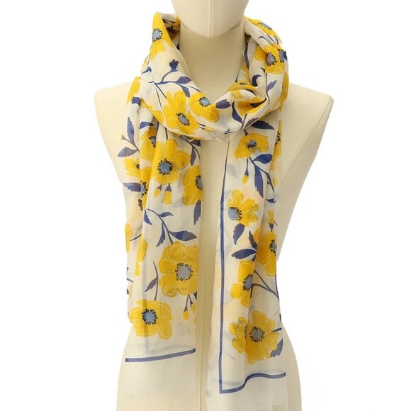 Kate Spade New York Women's Oblong Floral Lightweight Scarf Shawl NWT $98